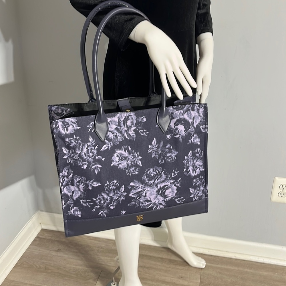 Victoria’s Secret, Lavender and Deep Purple Tote Bag. 15” x 12.5” x 6”